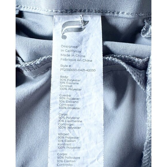 Fabletics Mens 42x30 (Act 41 X 27.5) The Only Pant Shadow Gray Performance Pants - Picture 5 of 9